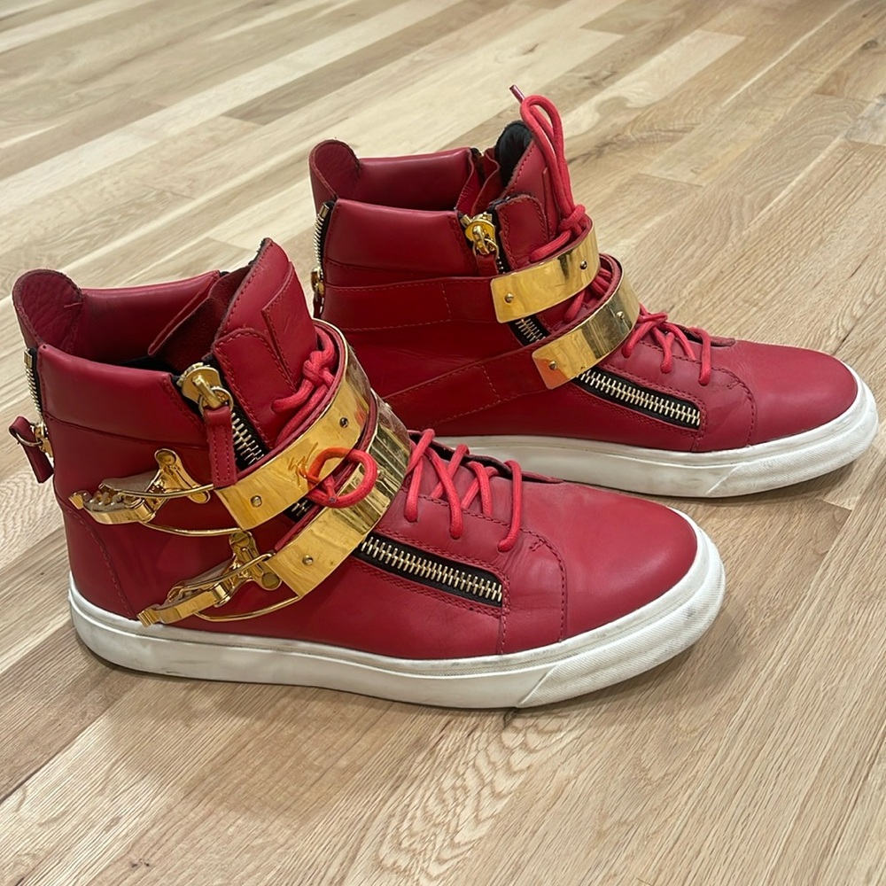 Giuseppe Zanotti Men’s Sneakers, Red Size 42.5